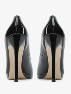 Escarpins à talons hauts noirs à bout pointu et à talons aiguilles pour femmes