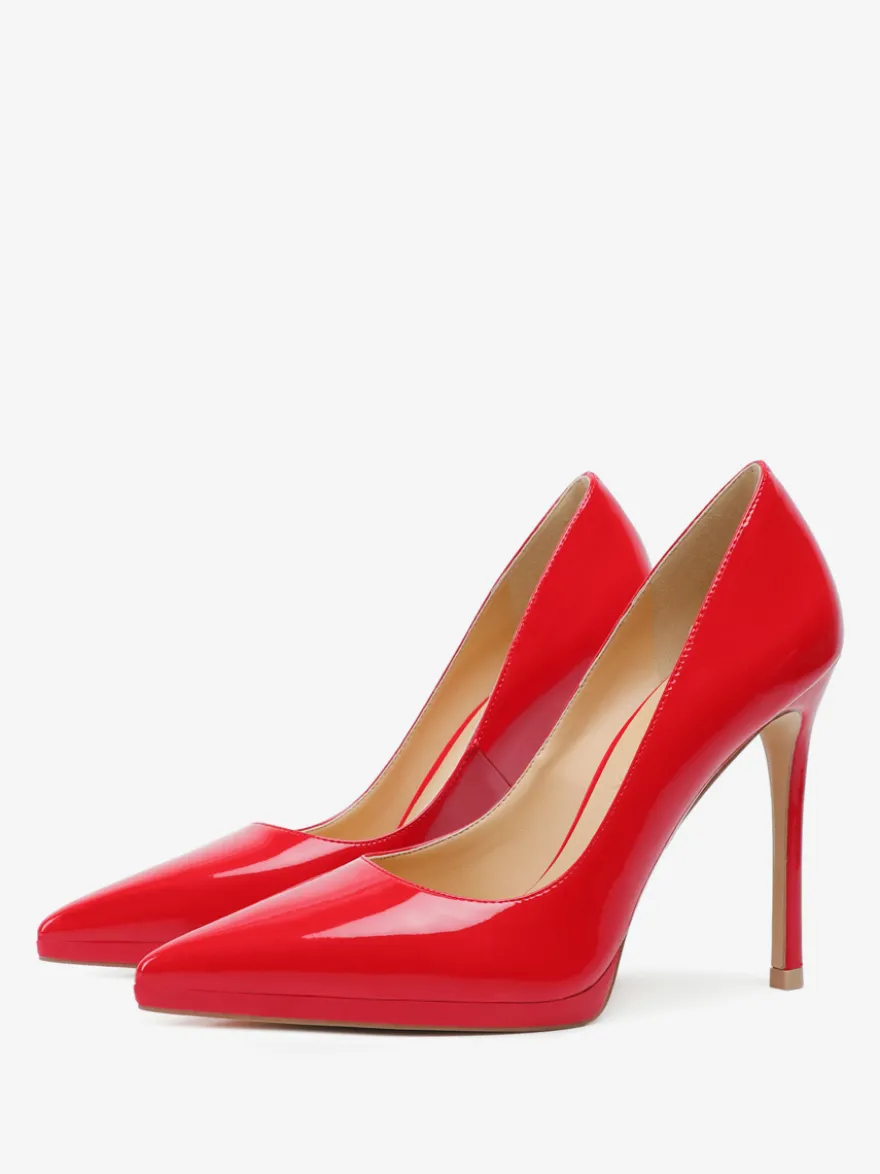 Escarpins à talons hauts noirs à bout pointu et à talons aiguilles pour femmes