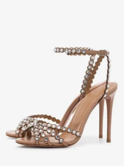 Escarpins À Talons Hauts Pour Femmes Chaussures Talon Aiguille Tige En Micro Suède