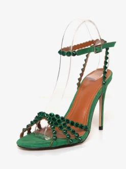 Escarpins À Talons Hauts Pour Femmes Chaussures Talon Aiguille Tige En Micro Suède