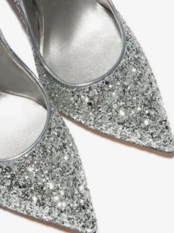 Escarpins à talons hauts pour femmes souliers de soirée à bout pointu doré