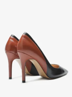 Escarpins à talons hauts pour femmes bout pointu patchwork à enfiler
