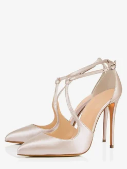 Escarpins à talons hauts pour femmes bout pointu nœud