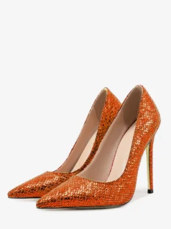Escarpins à talons hauts pour femmes bout pointu à enfiler