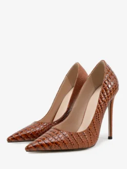 Escarpins à talons hauts pour femmes bout pointu à enfiler