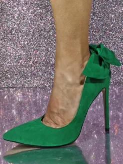 Escarpins à talons hauts pour femmes grande taille talon aiguille tige en micro-daim
