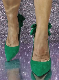 Escarpins à talons hauts pour femmes grande taille talon aiguille tige en micro-daim