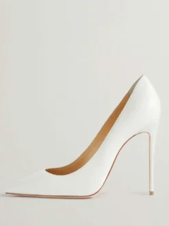Escarpins à talons pour femmes Escarpins à enfiler Bout pointu Talon aiguille Cuir PU