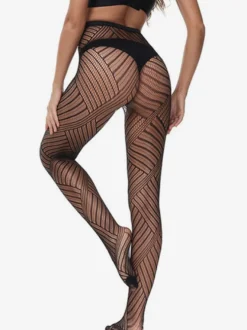 Femmes collant Noir Géométrique Lingerie