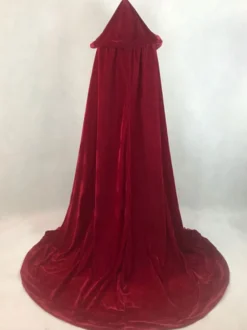Femmes Noël Bourgogne Ponchos Cape Polyester Noël Vacances Costumes