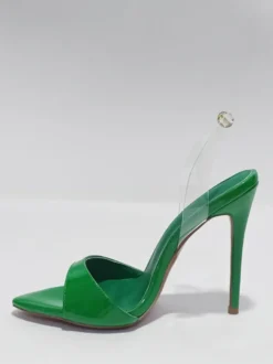 Femmes Quotidien Décontracté Chic Bout Pointu Talon Aiguille Escarpins PU Cuir