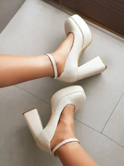 Femme Talons hauts Talon bottier Escarpins Cuir PU