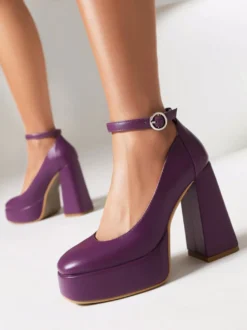 Femme Talons hauts Talon bottier Escarpins Cuir PU