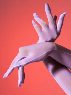 Gants blancs ultra-fins pour femmes gants soyeux et sexy