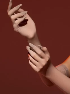 Gants blancs ultra-fins pour femmes gants soyeux et sexy