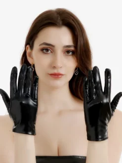 Gants en cuir blancs décontractés pour femmes au quotidien