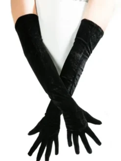 Gants Femme en Velours Unicolore