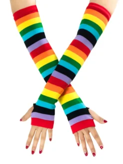 Gants Femme Imprimé Arc-en-Ciel Longs Halloween Hiver