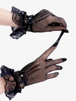 Gants Femme Strass En Dentelle