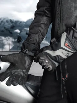 Gants Gris Moto Hommes Imperméables Coupe-Vent Course Vélo Escalade Randonnée
