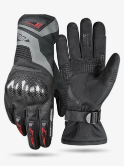 Gants Gris Moto Hommes Imperméables Coupe-Vent Course Vélo Escalade Randonnée