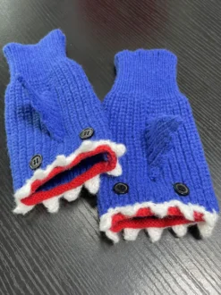 Gants Pour Femme Imprimé Animal Crochet Requin Hiver