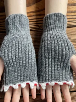 Gants Pour Femme Imprimé Animal Crochet Requin Hiver