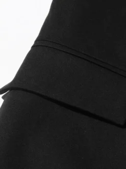 Gilet blazer sans manches à revers croisés pour femme ceinture à la taille tailleur