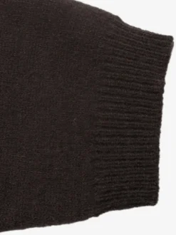 Gilet cardigan femme à col rond et boutons en maille unie oversize manches longues et poches