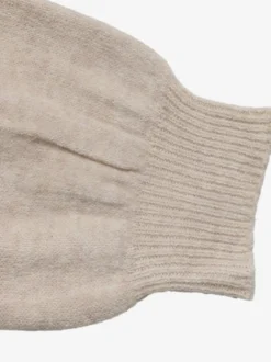 Gilet en maille pour femme col rond manches longues coupe ample et décontractée pull doux en maille