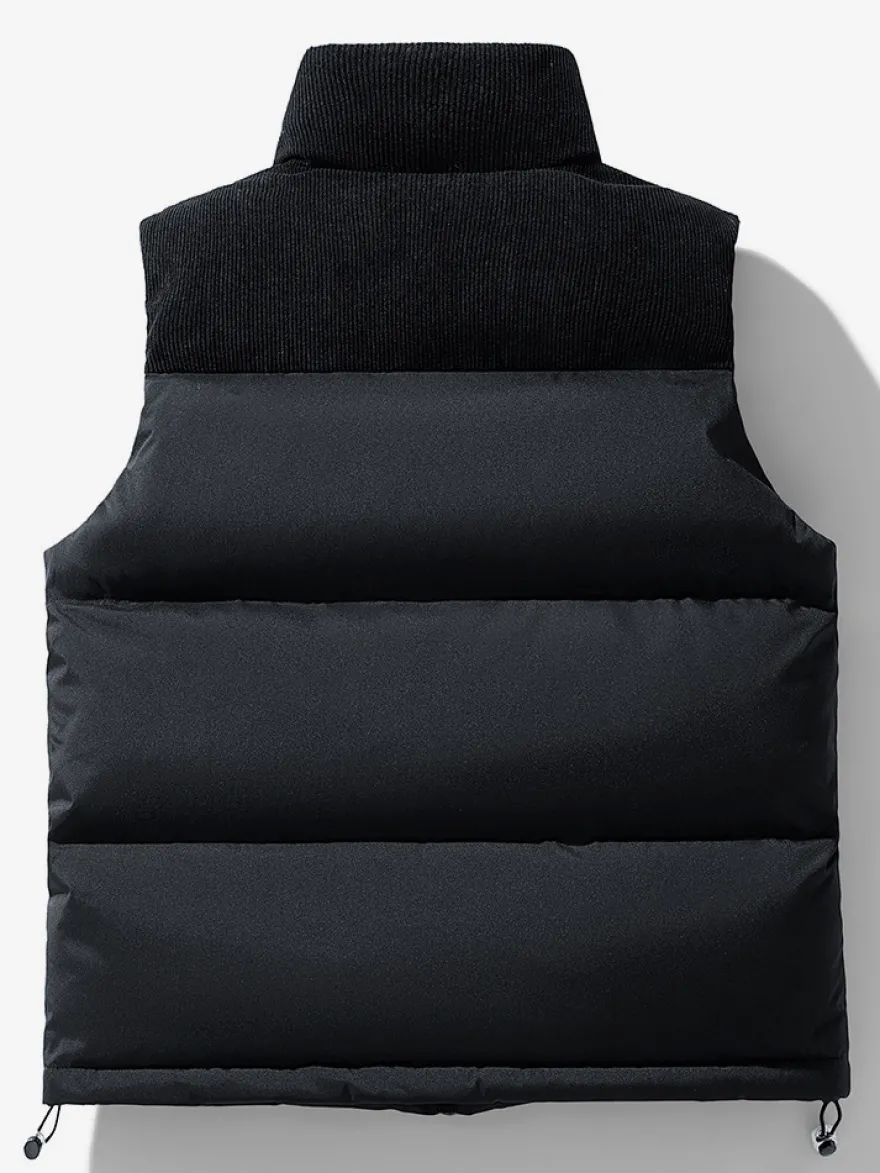 Gilet matelassé sans manches à col montant pour homme