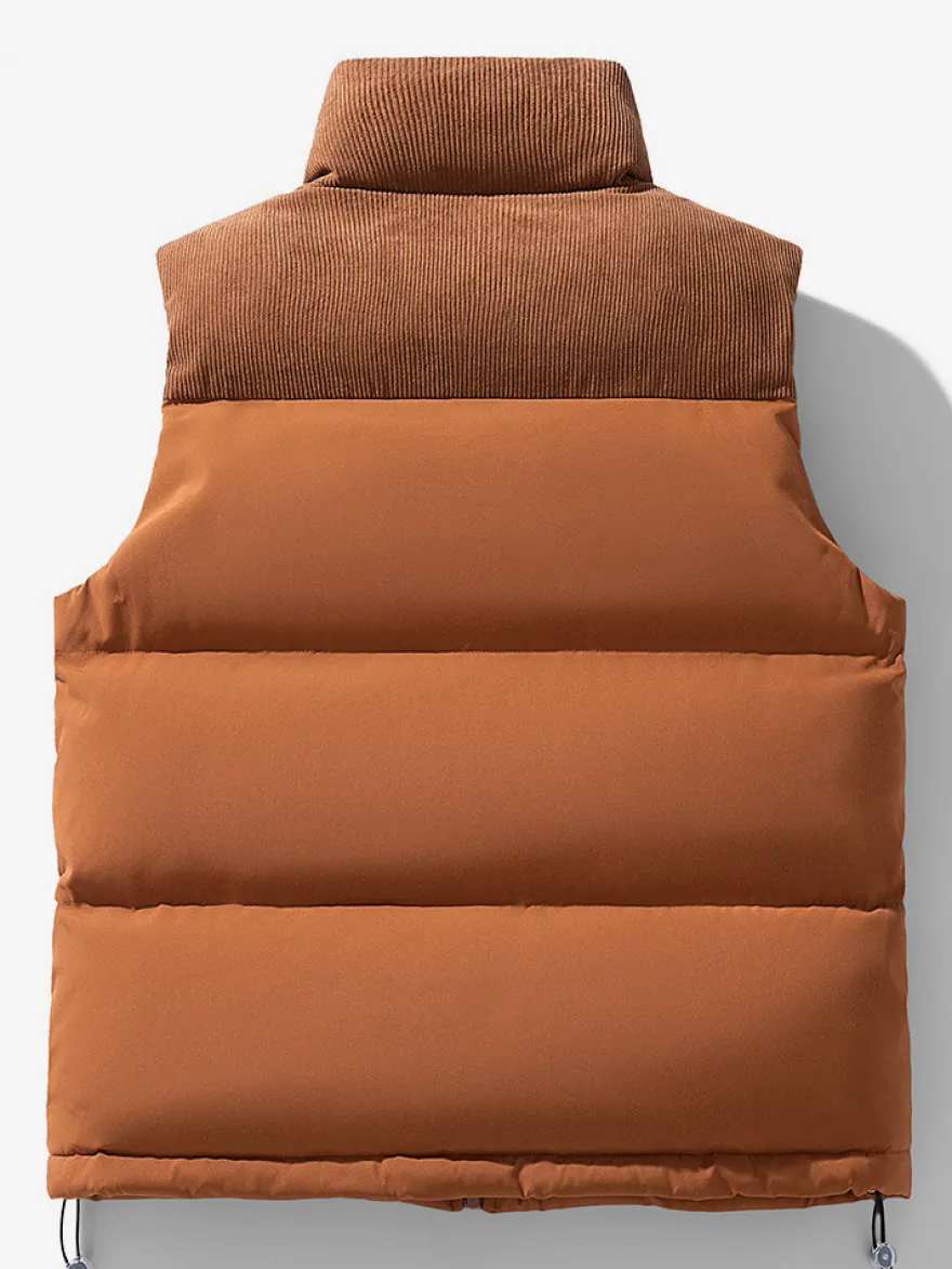Gilet matelassé sans manches à col montant pour homme