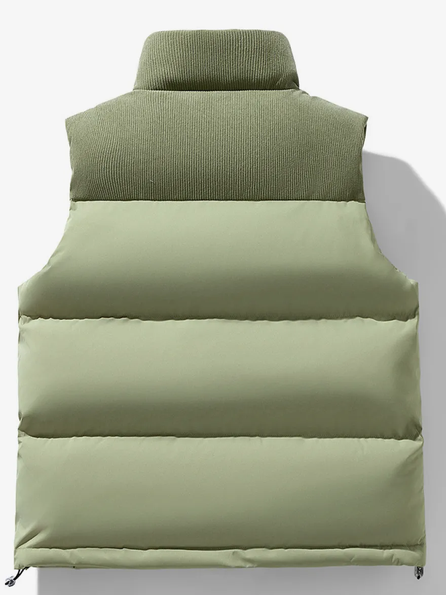 Gilet matelassé sans manches à col montant pour homme