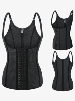 Gilet moulant en latex avec 12 os en acier pour sculpter le corps ceinture abdominale corset
