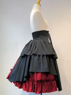 Gothic Lolita SK Lace Up Blue Color Block Lolita Jupes Déguisements Halloween