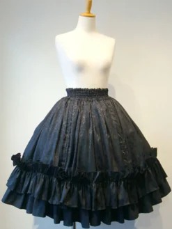 Gothic Lolita SK White Lace Up Volants Lolita Jupes Déguisements Halloween