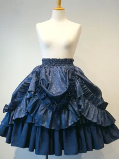 Gothic Lolita SK White Lace Up Volants Lolita Jupes Déguisements Halloween