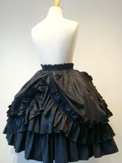 Gothic Lolita SK White Lace Up Volants Lolita Jupes Déguisements Halloween