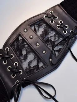 Gothique Lolita Accessoires Lacet Noir Dentelle Fibre Divers