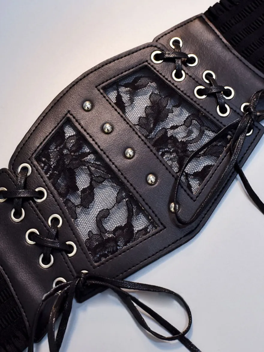 Gothique Lolita Accessoires Lacet Noir Dentelle Fibre Divers