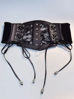 Gothique Lolita Accessoires Lacet Noir Dentelle Fibre Divers
