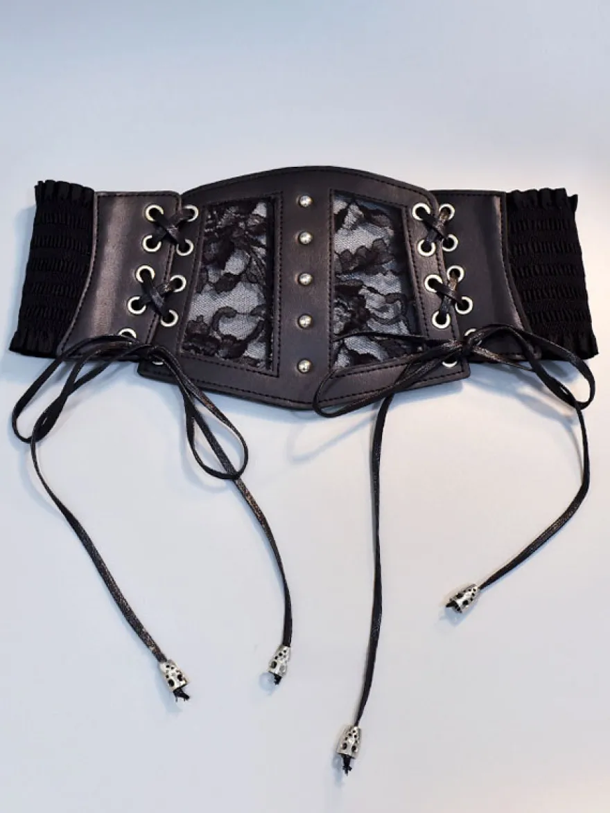 Gothique Lolita Accessoires Lacet Noir Dentelle Fibre Divers