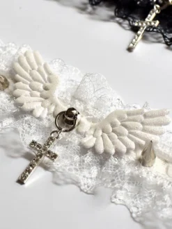 Gothique Lolita Accessoires Noir Choker Polyester