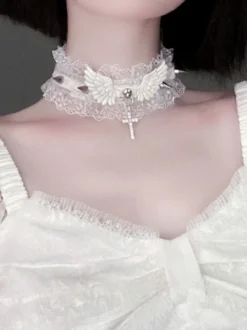 Gothique Lolita Accessoires Noir Choker Polyester