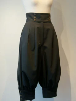 Gothique Lolita Pantalon Œillets Noir Lolita Pantalons Déguisements