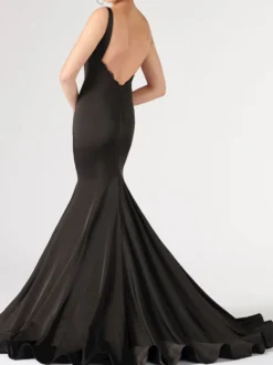 Gothique Noir Robes De Mariée Sirène Sans Manches Dos Nu Zipper Dentelle Avec Train Robe De Mariée Personnalisation Gratuite