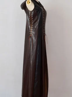 Halloween Carnaval Costumes Halloween Robe Sexy Femme Bloc de Couleur Cuir PU Costumes de Fête