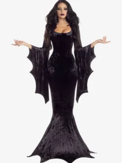 Halloween Costume de mariée fantôme de chauve-souris d'halloween robe de mascarade de vampire de sorcière goth costume de performance