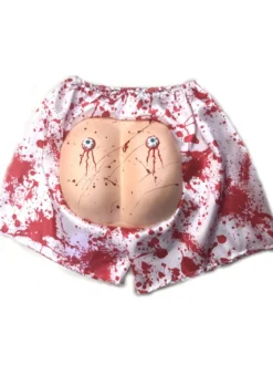 Halloween Costume effrayant d'Halloween pour les décorations de boule d'oeil rouge adulte Short en fibre de polyester Costume de vacances