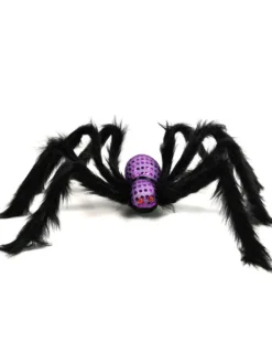 Halloween Décorations d'Halloween Accessoires effrayants d'araignée en fibre de polyester jaune